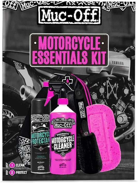Kit Nettoyage Moto De Base - Kit Entretien Moto Pour Le Nettoyage Des Motos- Comprend Un Nettoyant Moto, Protection Moto Et Plus, Clear, Taille Unique