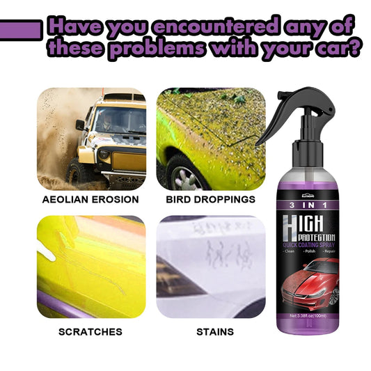 Polishing Spraying Wax 3 in 1 Car Ceramic Coating Spray 100Ml Car Paint Scratch Repair Remover Car Scratch Repair Car Paint Care