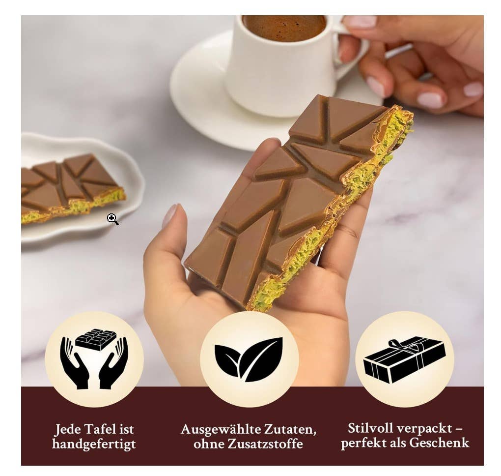 🍫 Chocolat de Dubaï (100g) – Pistache & Kadayif
